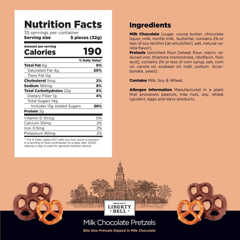 Milk Chocolate Covered Mini Pretzels, 40 Ounce O7298
