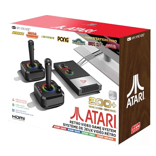 Retro Video Game Console with 200+ Games, Wireless Joysticks, RGB LED Lights T242