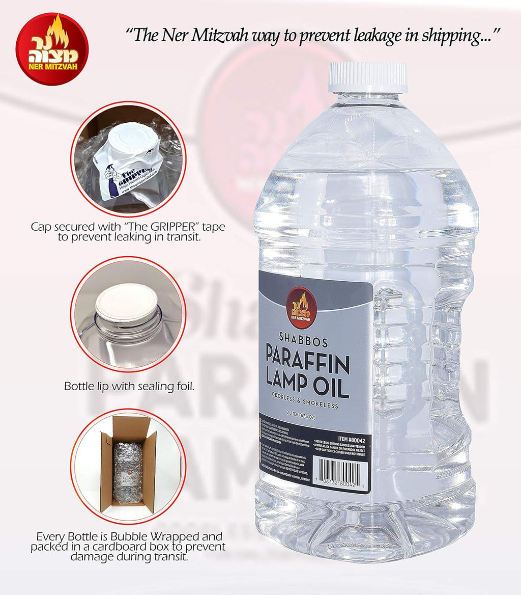 Clear Smokeless Odorless Paraffin Lamp Oil - 2 Liter (67.6 oz) A89384