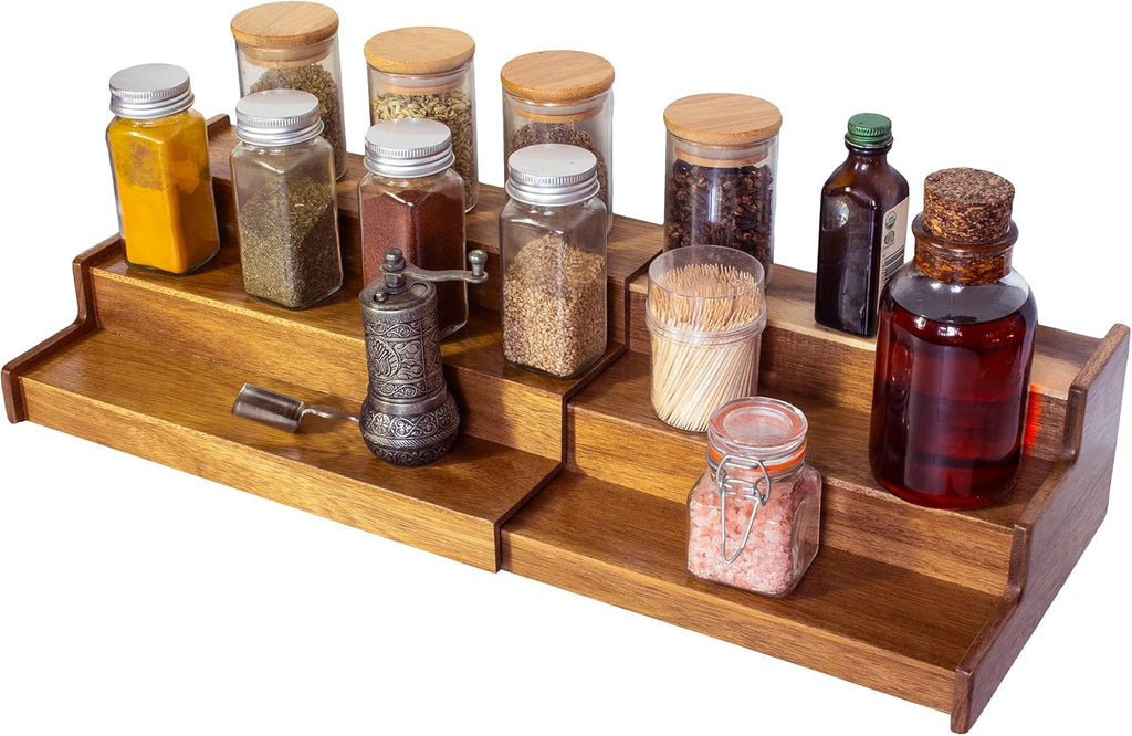 3 Tier Acacia Wood Spice Rack B7096