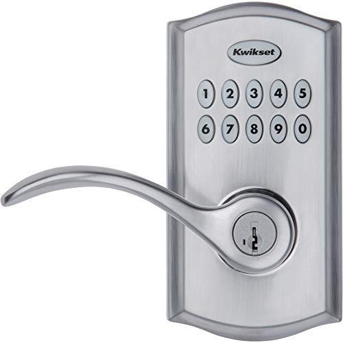 Satin Nickel Electronic Keyless Door Lock with Handle O842