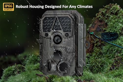 64MP 1296p No-Glow IR Night Vision Motion Activated Waterproof Trail Camera V88102