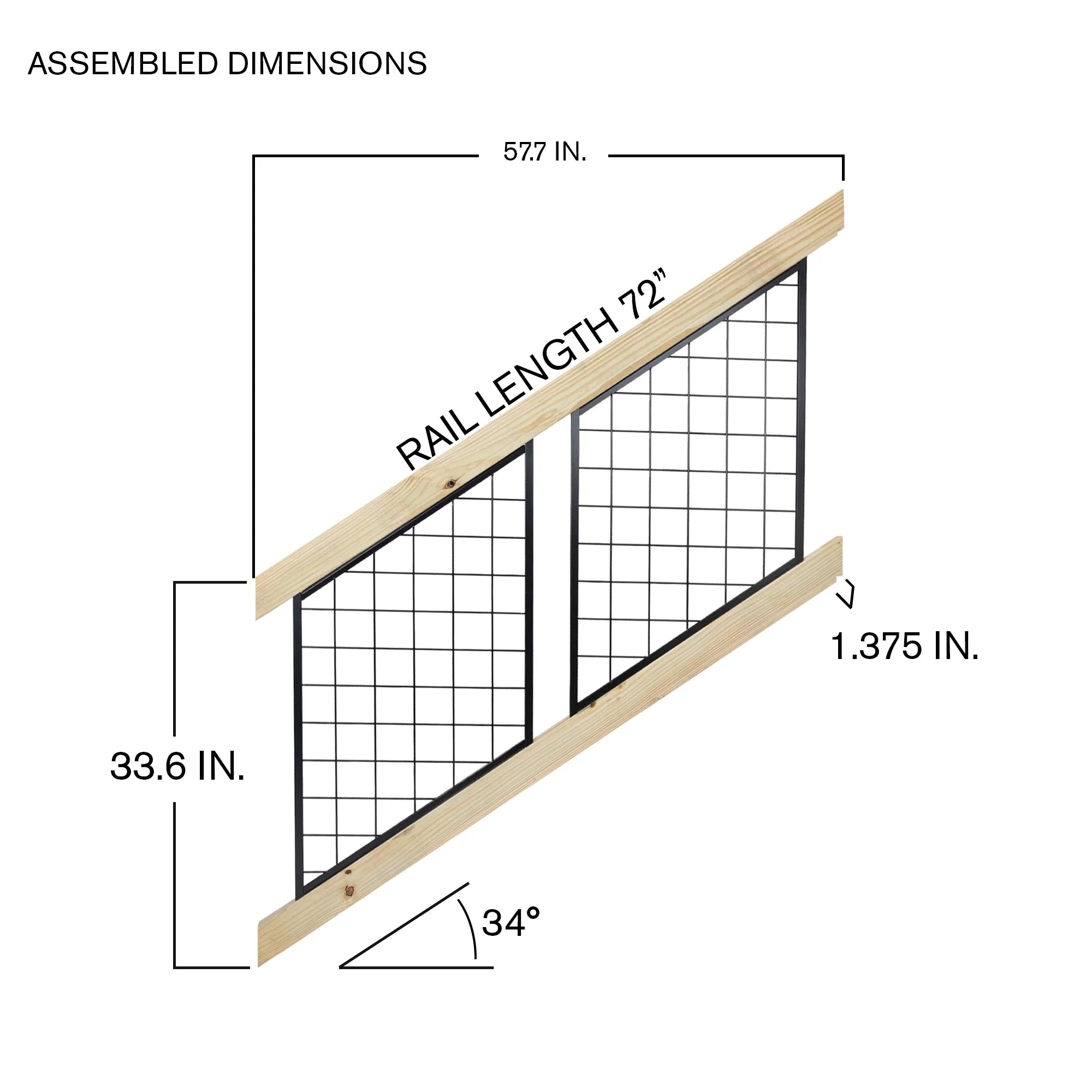 Black Hog Wire Stair Railing Kit M25941