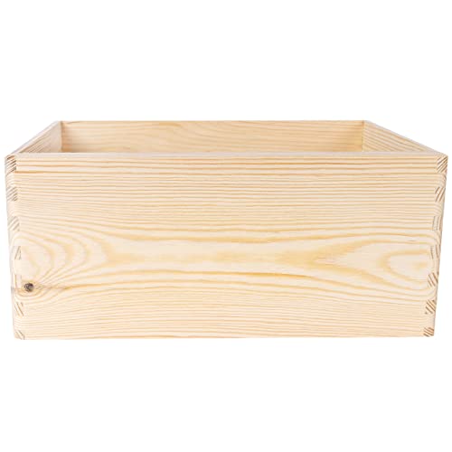 Large Black Wooden Nesting Crate with Handles C79166