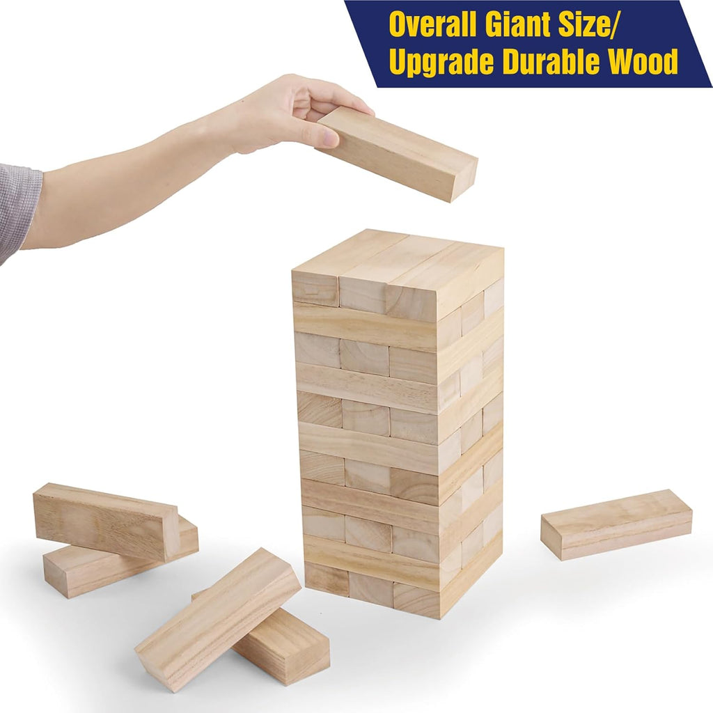 Giant Wooden Blocks Stacking Game with Carry Case 54pcs T918571