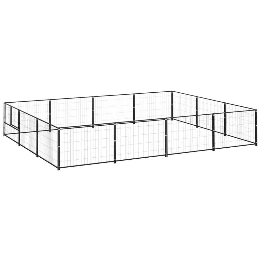 Silver Steel Dog Kennel C8454