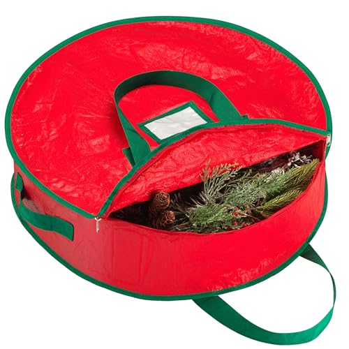 30" Christmas Wreath Storage Bag with Zipper B729933