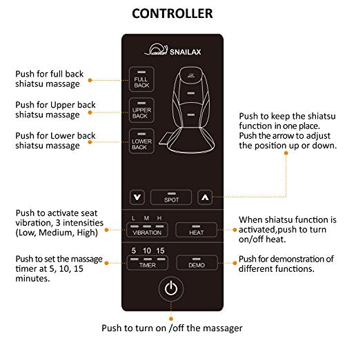 Shiatsu Massage Cushion with Heat Kneading Back Massager R4811