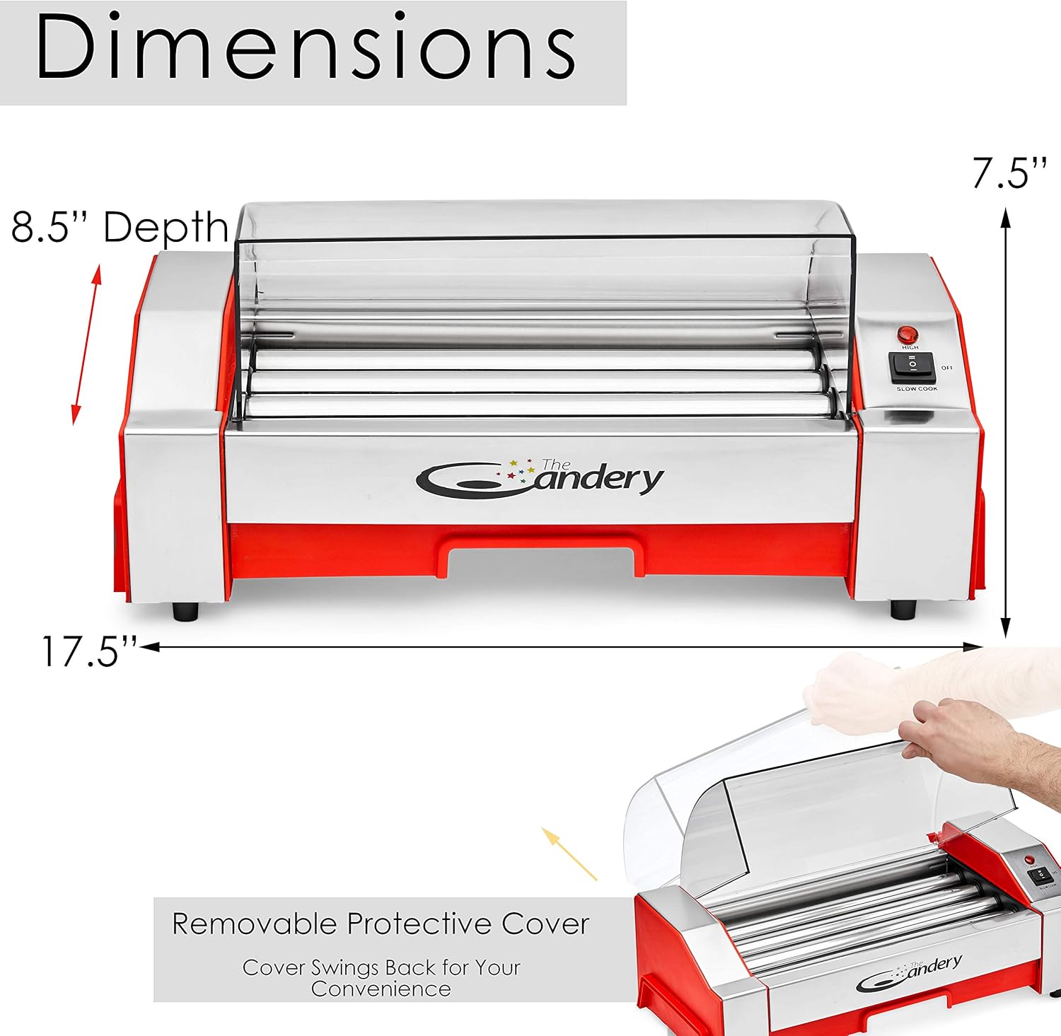 6 Hot Dog Capacity Hot Dog Roller B67284