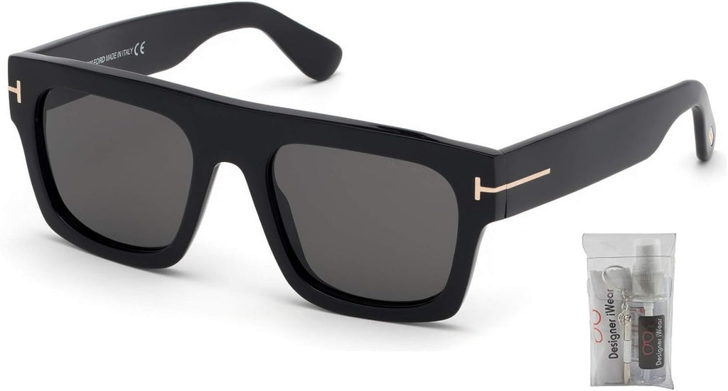 Shiny Black Smoke Geometric Sunglasses G565