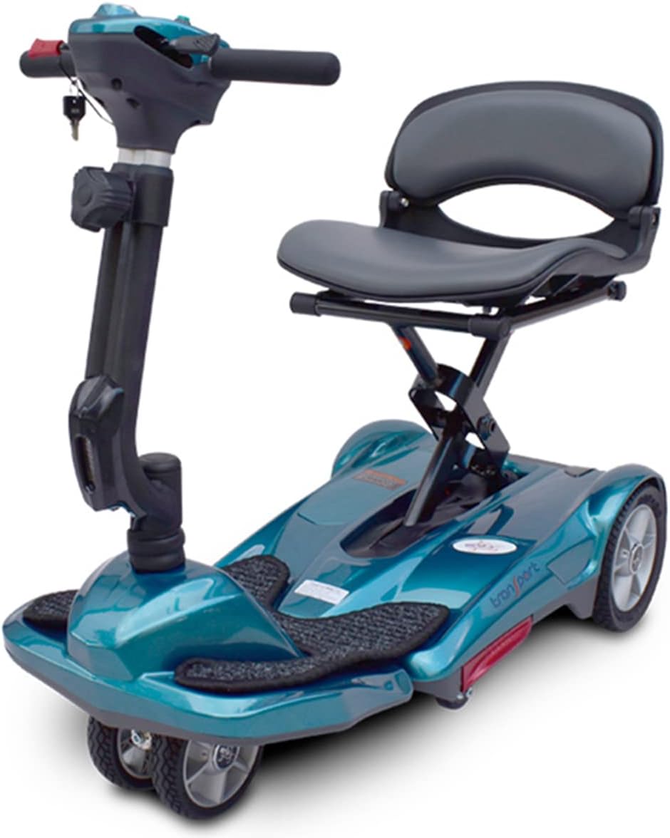 Fold Manual Folding Electric Mobility Scooter, 11.5 Ah Li Battery, Sea Blue Z479