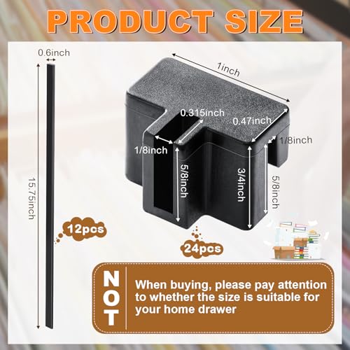 36 Pcs Hanging File Rail and Clip Set (Plastic) A746303