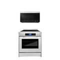 2 Piece Kitchen Appliance Package with 30" Over the Range Microwave & 30" Freestanding Electric Range S76530
