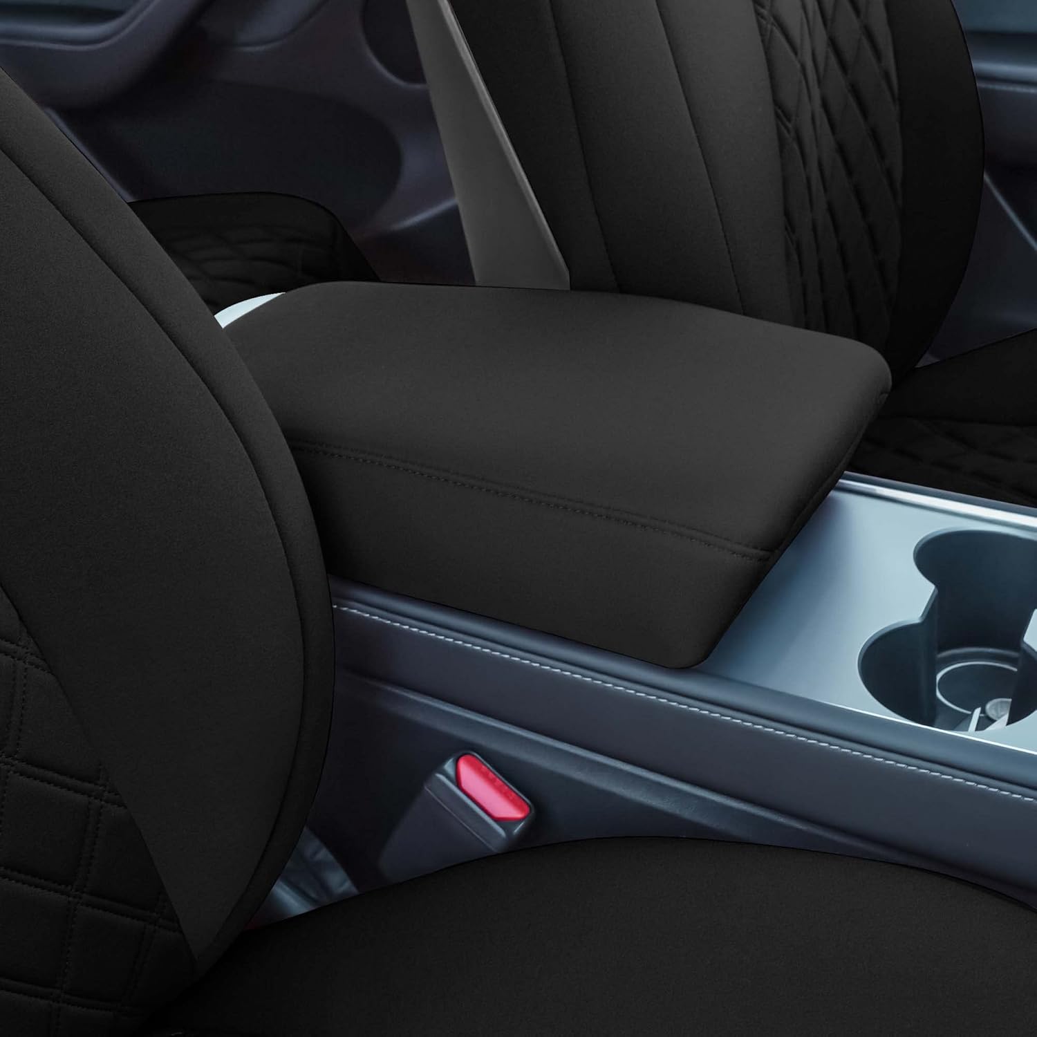 Black Neoprene Water Resistant Automotive Seat Covers Full Set O9071