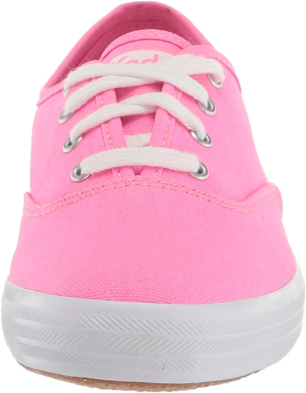 Neon Pink Canvas Lace Up Sneaker H3646