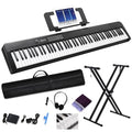 88 Key Semi Weighted Digital Piano with Music Stand, Sustain Pedal, Bluetooth, Carrying Case, Headphones B767045