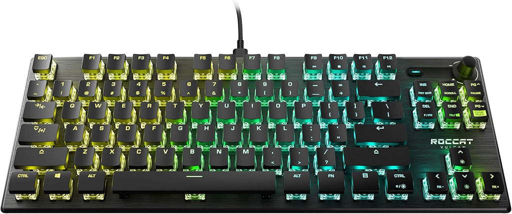 Black Tactile Optical Gaming Keyboard with Anodized Aluminum Top Plate T326781