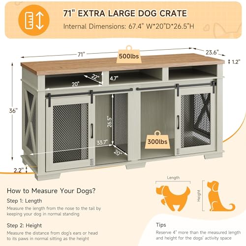 71" Dog Crate with 3 Storage Drawers & Removable Divider G67102