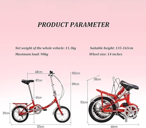 Lightweight Alloy Folding Bike with Colorful Wheel M737055