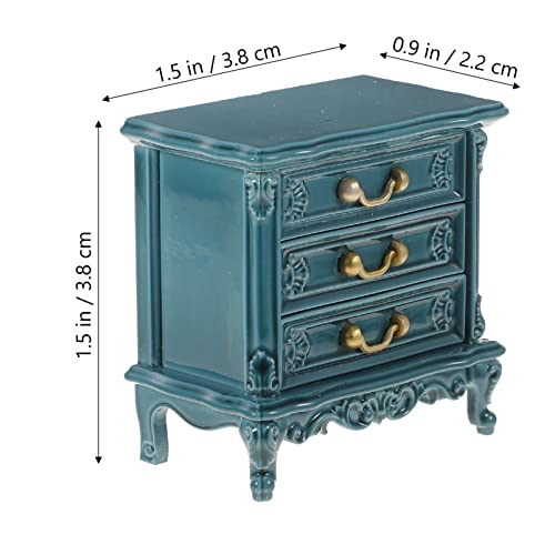 Wood Dresser Miniature Cabinet Dollhouse Furniture Chest of Drawer Model Mini Storage P291855