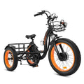 Electric Tricycle, Fat Tire 750W 48V 22.4AH Removable Battery, 7 Speeds 3 Wheel Electric Trike with Basket X3905