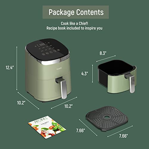 4.2QT Compact Airfryer with Nonstick Basket O493