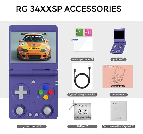 Indigo 3.4'' IPS Screen 64G TF Card Portable Handheld Gaming Console O952
