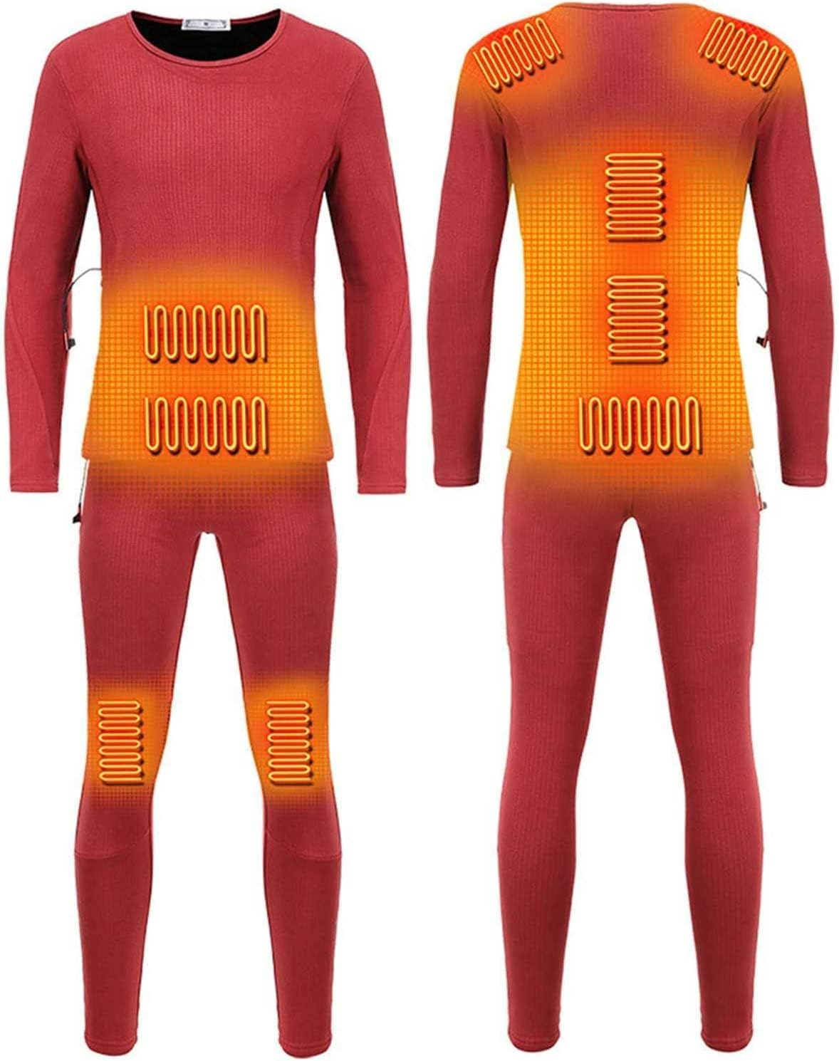 Men's USB Heating Thermal Suit with 3 Heating Levels and 9 Heating Zones M14568