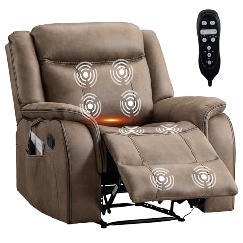 Faux Leather Manual Reclining Lounge Chair, Nut Brown G6878