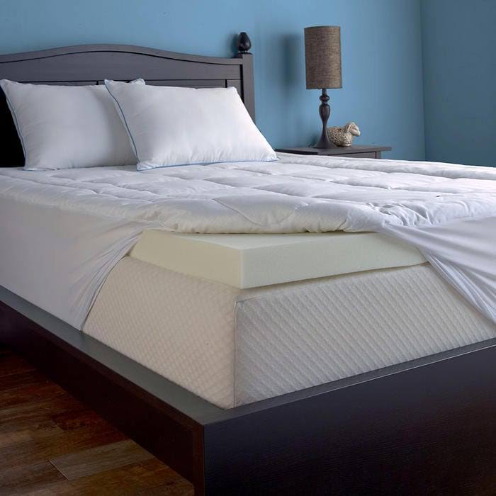Full Memory Foam Mattress Topper with Outlast Cover O11974