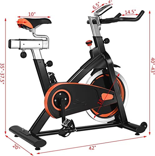 Indoor Cycling Bike with Flywheel and LCD Display T25467