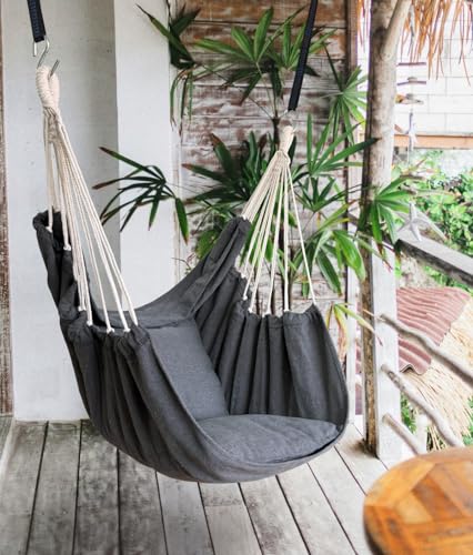 Hanging Cotton Hammock Chair with 2 Cushions W97073