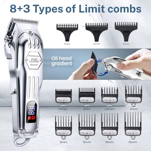 Silver Cordless Hair Clippers Set P2720