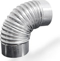 90 Degree Metal Elbow Connector, 4", Silver Y59365