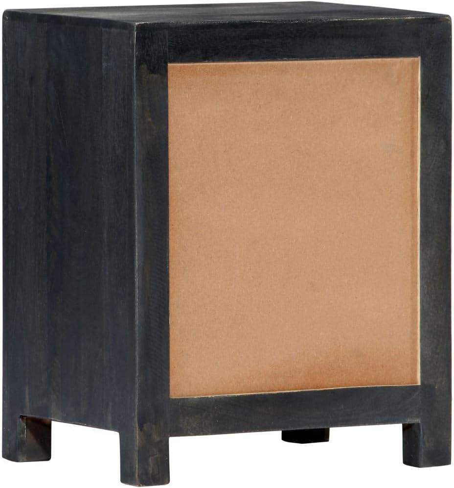 Gray Solid Mango Wood Bedside Cabinet 15.7"x11.8"x19.7" X63753