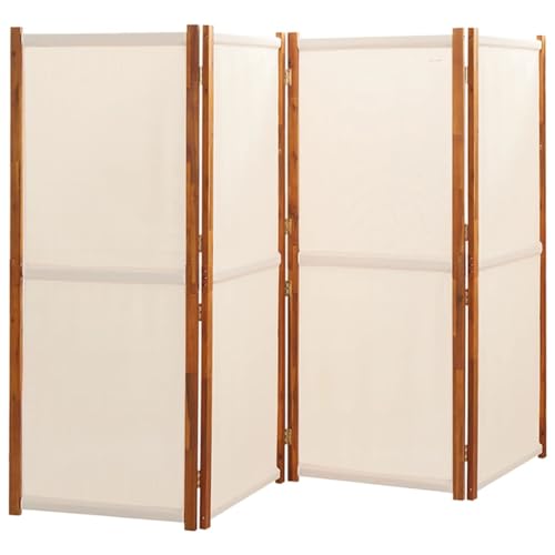 Cream White Acacia Wood Room Divider E9420
