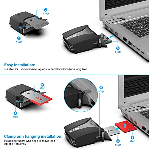 Laptop Fan Cooler with Temperature Display I6714