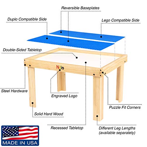 Kids Play Table Set with 2 Detachable Two-Sided Baseplates V618086