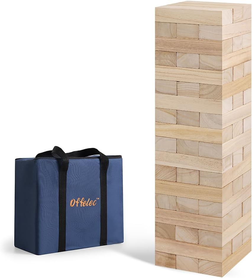 Giant Wooden Blocks Stacking Game with Carry Case 54pcs T918571