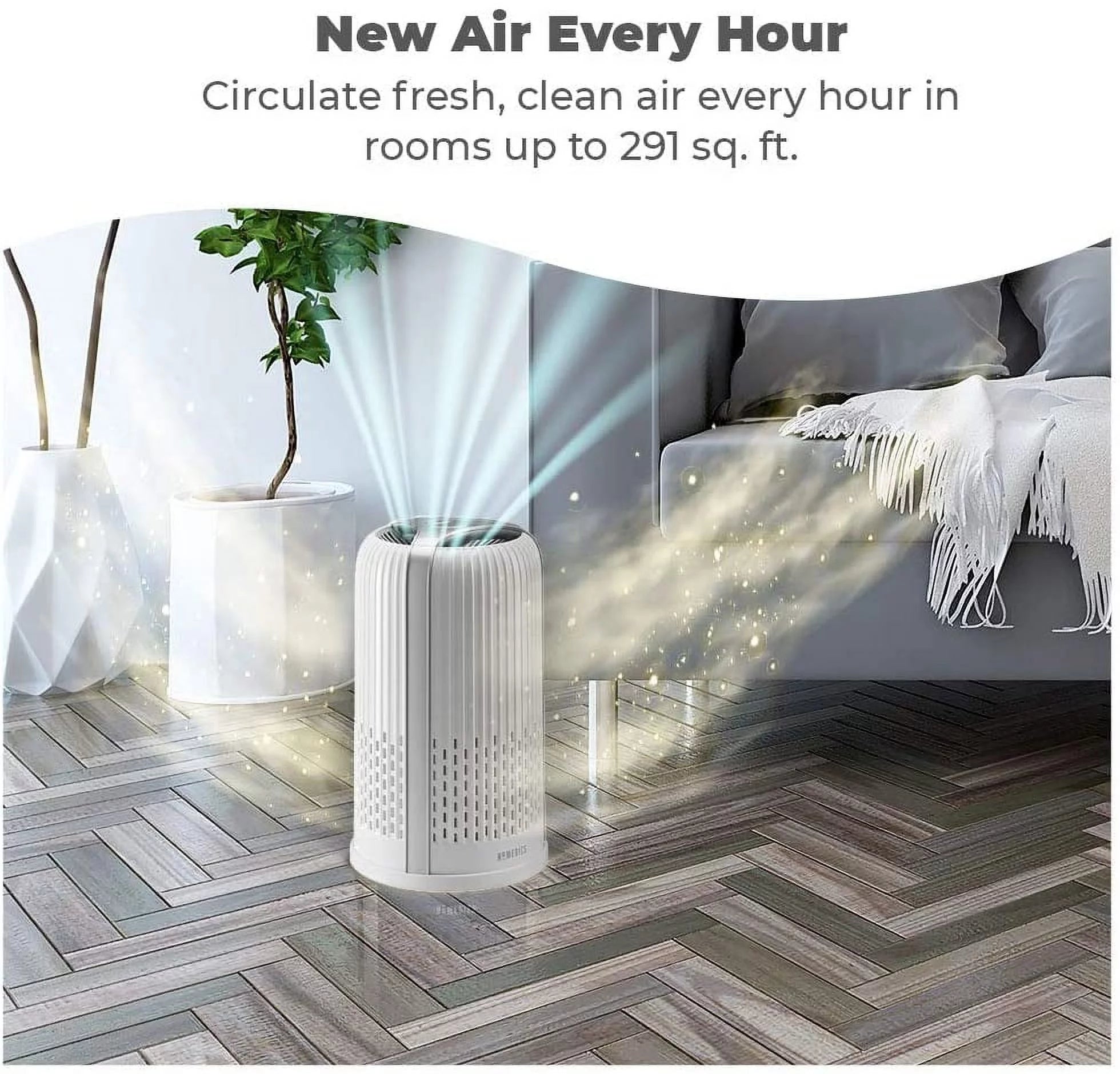 White 4-in-1 Tower Air Purifier with HEPA Filtration I511
