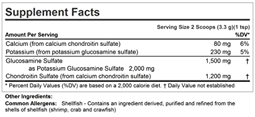 Glucosamine 1500 Chondroitin 1200 Bulk Powder Q285