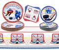 122 Pcs Hockey Plates Napkins Tablecloth Set O48254