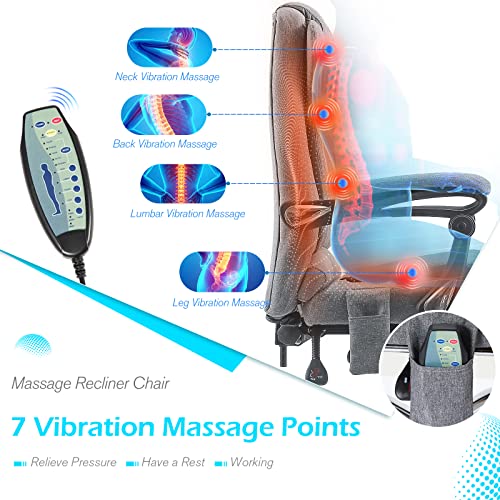 Grey PU Leather Massage Office Chair K675146