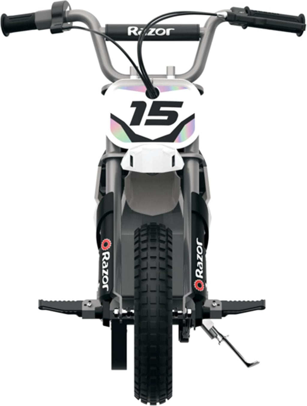 White 24 Volt Electric Toy Motocross Dirt Bike (2 Pack) U121185