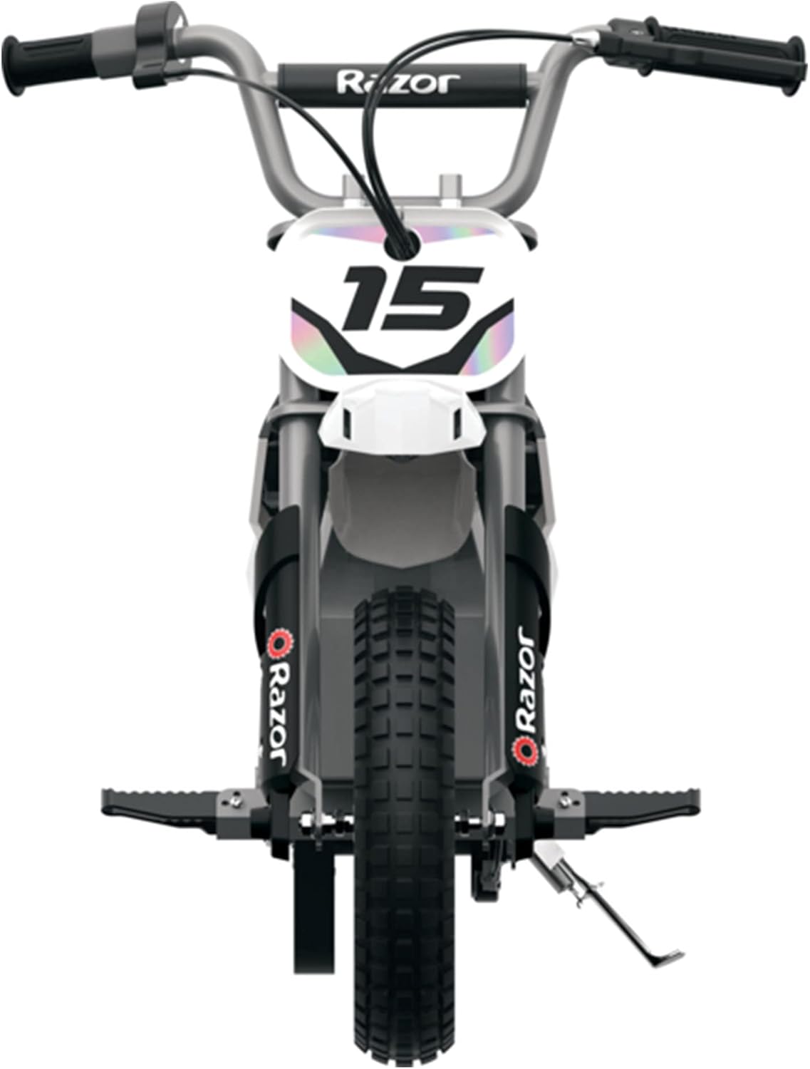 White 24 Volt Electric Toy Motocross Dirt Bike (2 Pack) U121185
