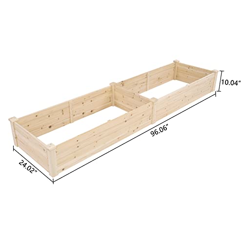 Wooden Raised Garden Bed (92 x 24 x 10 Inch) S5489