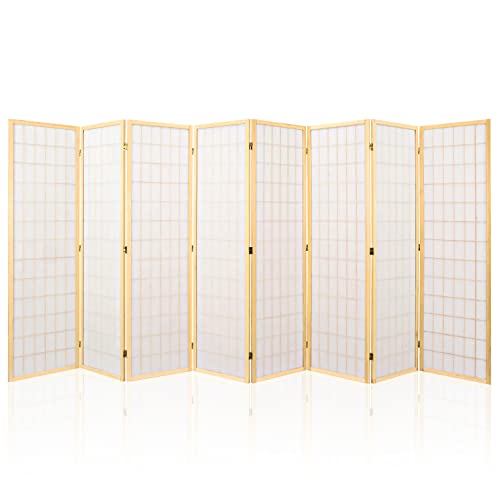 Black 5.6 Ft 8 Panel Room Divider V874