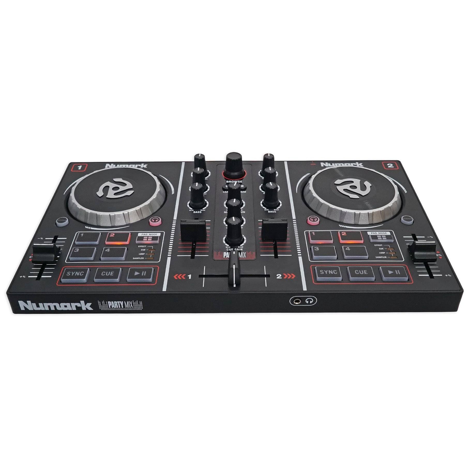 DJ Controller with Built in Light Show and Microphone and Cables and Case G916279