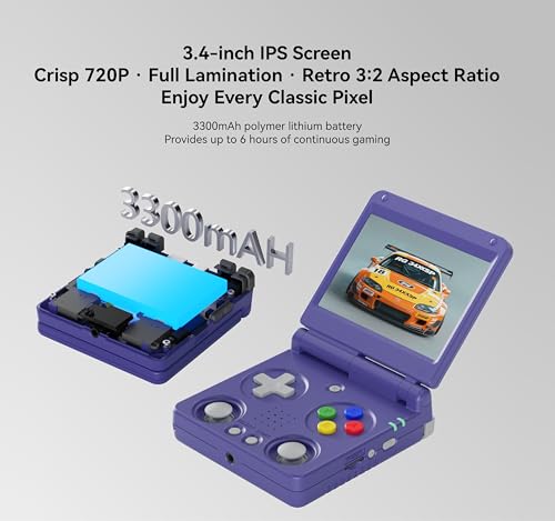 Indigo 3.4'' IPS Screen 64G TF Card Portable Handheld Gaming Console O952
