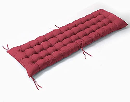 Red 48 inch Thicken Washable Patio Bench Cushion S330